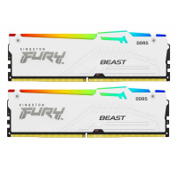 KINGSTON DIMM DDR5 32GB (Kit of 2) 6000MT/s CL30 Non-ECC FURY Beast RGB EXPO, Bílá