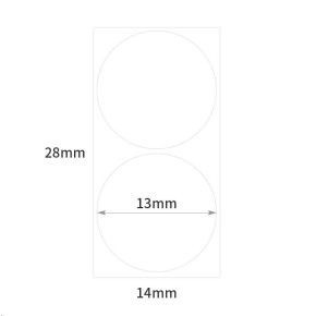 Niimbot štítky R 14x28mm 205ks WhiteRound B pro D11 a D110
