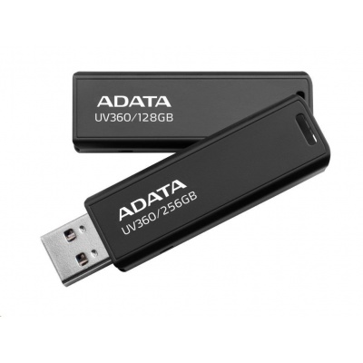ADATA Flash Disk 256GB UV360, USB 3.2 Gen1,  Kovový ,černá