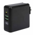 Cestovná nabíjačka a powerbanka Manhattan, 4 v 1, 8.000 mAh, vymeniteľné zástrčky US/EU/UK, čierna