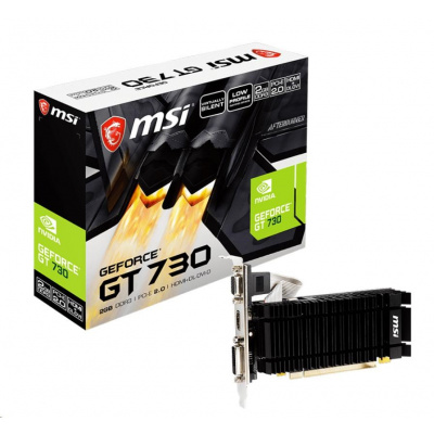 MSI VGA NVIDIA GeForce N730K-2GD3H/LPV1, GT 730, 2GB DDR3, 1xHDMI, 1xDVI, 1xVGA, pasívny