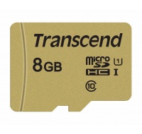 Karta TRANSCEND MicroSDHC 8GB 500S, UHS-I U1 + adaptér