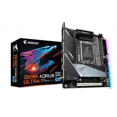 GIGABYTE MB Sc LGA1700 Z690I AORUS ULTRA, Intel Z690, 2xDDR5, 1xDP, 1xHDMI, WI-FI, mini-ITX