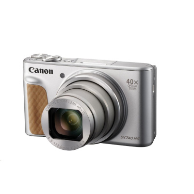 Canon PowerShot SX740 HS Lite Travel, 20.3Mpix, 40x zoom, WiFi, 4K video - stříbrný