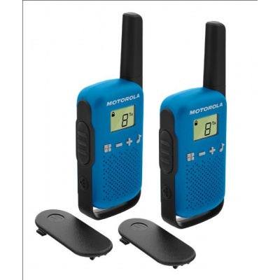 Motorola vysílačka TLKR T42 (2 ks, dosah až 4 km), modrá