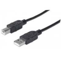 MANHATTAN USB kábel 2.0 Kábel A-B 1,8 m, čierny