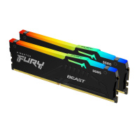 KINGSTON DIMM DDR5 64GB (Kit of 2) 6000MT/s CL30 Non-ECC FURY Beast RGB EXPO, Černá