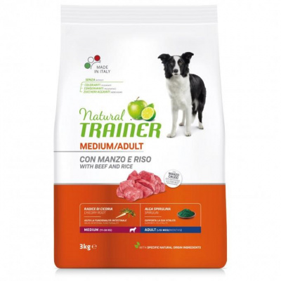 TRAINER Natural Medium Ad. Hovezi a ryze 3kg