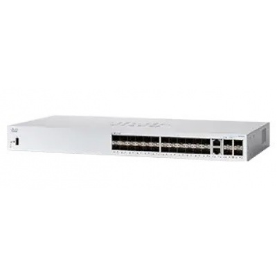 Prepínač Cisco CBS350-24S-4G-EU, 24xGbE SFP, 2xGbE RJ45/SFP, bez ventilátora