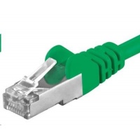 PREMIUMCORD Patch kábel CAT6a S-FTP, RJ45-RJ45, AWG 26/7 3m zelený