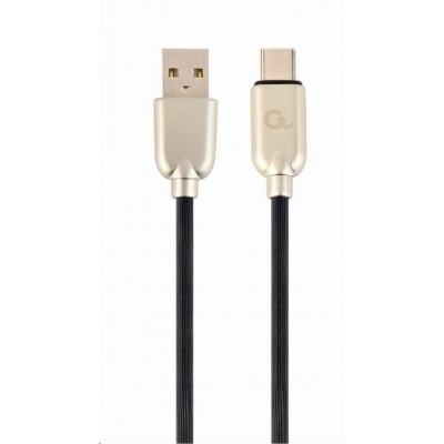 GEMBIRD Kabel CABLEXPERT USB 2.0 AM na Type-C kabel (AM/CM), 1m, pogumovaný, černý, blister, PREMIUM QUALITY