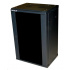 XtendLan 19" nástěnný rozvaděč 18U 600x600, nosnost 60 kg, skleněné kouřové dveře, rozložený, černý