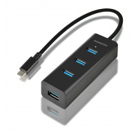 AXAGON HUE-S2C, 4x USB 3.0 CHARGING hub, micro USB nap. konektor, kábel USB-C 40cm