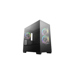 DEEPCOOL Case CG380 3F, mATX, ARGB, Průhledná bočnice, 3x 120mm Fan, černá