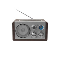 Orava RR-29 A rádio, 1 x 3,5W, AM / FM rádio, USB, AUX vstup, SD karta, hnědá / stříbrná