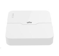 Uniview NVR, 4 kanály, 4xPoE(max.54W), H.265,1x HDD (max.6 TB), priepustnosť 64/48 Mb/s, HDMI, VGA, 2x USB 2.0, zvuk, ONVIF