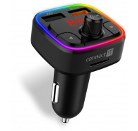 CONNECT IT CarRGB Bluetooth vysielač, 2xUSB+MicroSD, čierny