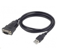 GEMBIRD Káblový adaptér USB-sériový 1,5 m 9 pin (com), čierny