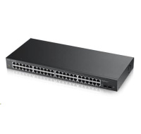 Zyxel GS1900-48 50portový gigabitový webový inteligentný prepínač, 48x gigabitový RJ45, 2x SFP