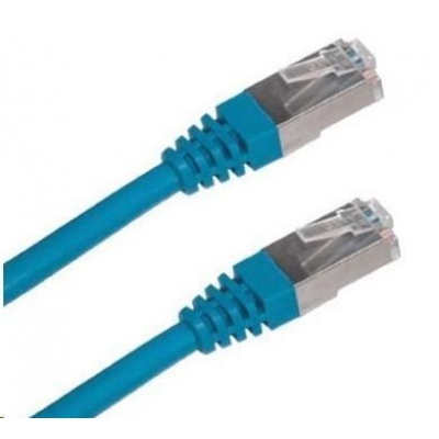 Patch kabel Cat6A, S-FTP - 0,5m, modrý