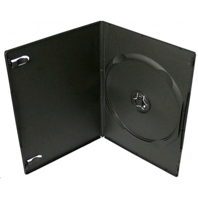 PP box  1DVD čierny slim (7mm) 100 ks/bal