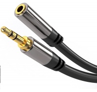 Predlžovací kábel PREMIUMCORD, Jack 3.5 mm - Jack 3.5mm M/F 3m