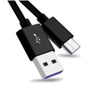 Kábel USB PREMIUMCORD 3.1 C/M - USB 2.0 A/M, super rýchle nabíjanie 5A, čierna, 1m