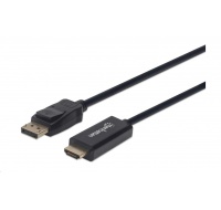 MANHATTAN Kábel DisplayPort - HDMI 1080p, 1 m, čierny