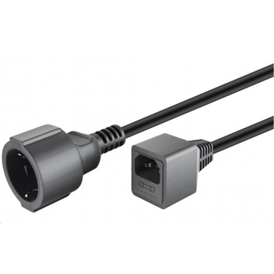 PREMIUMCORD Napájací kábel 230V Predlžovací kábel s EURO konektorom C14 (IEC pripojenie) , 1,5m