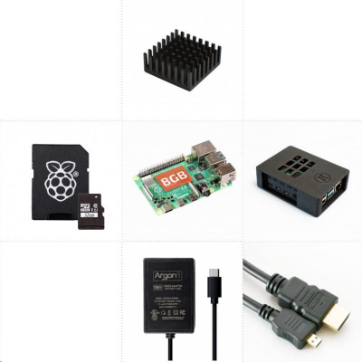 Raspberry Set Zonepi Pi 4B/8GB, (karta SDHC 32GB + adaptér, Pi4 Model B, krabica, chladič, kábel HDMI, napájací zdroj)