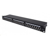 Intellinet Patch panel 24 portov Cat6A, tienený FTP, čierny