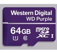 Karta WD MicroSDXC 64 GB fialová WDD064G1P0C Trieda 10, 16 TBW