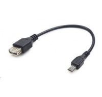 GEMBIRD Kabel USB 2.0 A-Micro B, OTG, 15cm (F/M, pro tablety a smartphone)