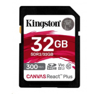 Kingston 32GB Canvas React Plus SDHC UHS-II 300R/260W U3 V90 pre Full HD/4K/8K