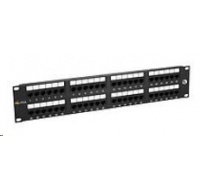 Solarix Patch panel 48 x RJ45 CAT5E UTP 150 MHz čierny 2U SX48-5E-UTP-BK