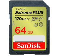 Karta SanDisk SDXC 64 GB Extreme PLUS (200 MB/s triedy 10, UHS-I U3 V30)