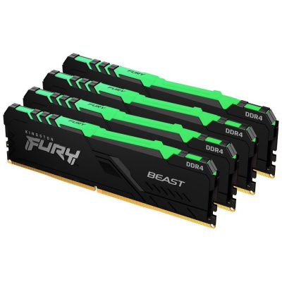 DIMM DDR4 64GB 2666MT/s CL16 (Kit of 4) KINGSTON FURY Beast RGB
