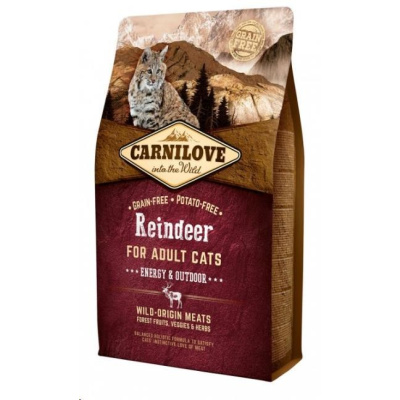 Carnilove Cat Grain Free Reindeer Adult Energy&Outdoor 2kg