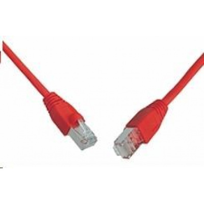 Solarix Patch kábel CAT6 SFTP PVC 1m červený odolný proti zachyteniu C6-315RD-1MB