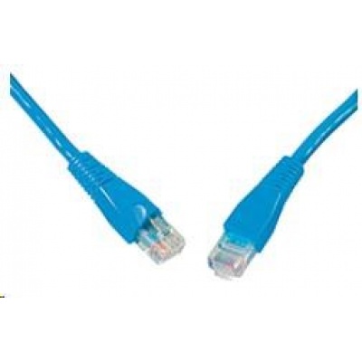 Solarix Patch kábel CAT6 UTP PVC 5m modrý odolný proti zaseknutiu C6-114BU-5MB