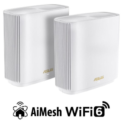 ASUS ZenWifi XT8 v2 2-pack white Wireless AX6600 Wifi 6 Tri-Band Gigabit Mesh system