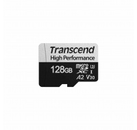 Karta TRANSCEND MicroSDXC 128GB 330S, UHS-I U3 A2 + adaptér