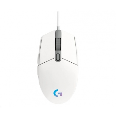 Logitech Gaming Mouse G102 2nd Gen LIGHTSYNC, USB, EER, biela