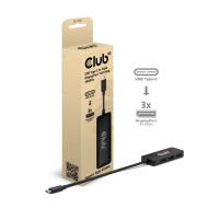 Club3D hub MST USB-C na 3xDisplayPort, Single: 8K30Hz, Triple: 4K60Hz