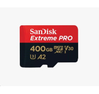 SanDisk micro SDXC karta 400GB Extreme PRO (200 MB/s Class 10, UHS-I U3 V30) + adaptér