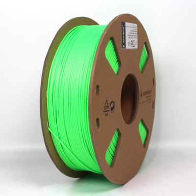 GEMBIRD Tlačová struna (filament) PLA, 1,75 mm, 1 kg, fluorescenčná, zelená