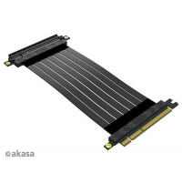 AKASA kábel RISER BLACK X2 Mark IV,PCIe 4.kábel 0 x16 Riser, 20 cm