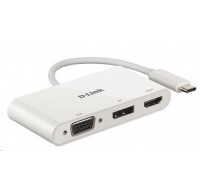 D-Link DUB-V310 3-v-1 adaptér USB-C na HDMI/VGA/DisplayPort