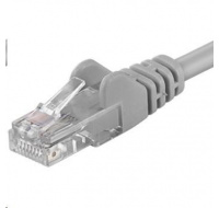 PREMIUMCORD Patch kábel UTP RJ45-RJ45 CAT5e 3m sivý