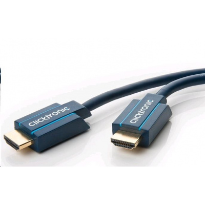 CLICTRONIC HQ HDMI kábel 3 m High Speed + Ethernet (v1.4) 3D, pozlátené konektory, dvojité tienenie, 10 rokov záruka